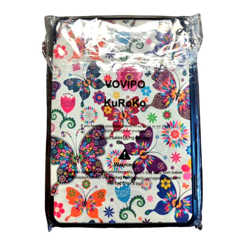 Kuroko Case For Fire HD 8 Plus Rainbow Colored Butterfly Design